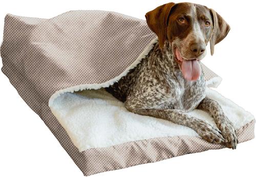 Show full view: Snoozer Pet Products Forgiveness Cozy Cave Covered Dog & Cat Bed, Marmot Taupe, X-Large slide 2 of 5