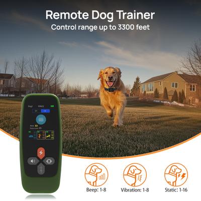 Show full view: Hoistspark 4-in-1 Wireless Fence Remote Dog Training Collar, Green, Medium slide 4 of 11