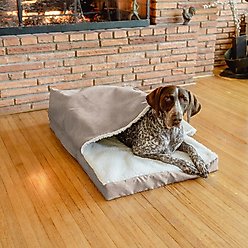 Snoozer Pet Products Forgiveness Cozy Cave Covered Dog & Cat Bed, Marmot Taupe, Large