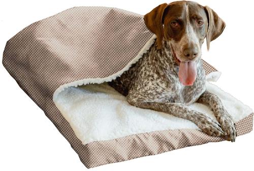 Show full view: Snoozer Pet Products Forgiveness Cozy Cave Covered Dog & Cat Bed, Marmot Taupe, Medium slide 2 of 5