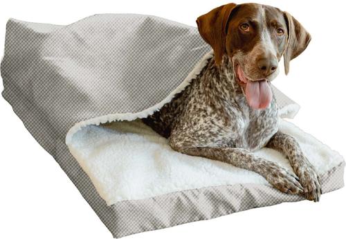 Show full view: Snoozer Pet Products Forgiveness Cozy Cave Covered Dog & Cat Bed, Marmot Storm, X-Large slide 2 of 5