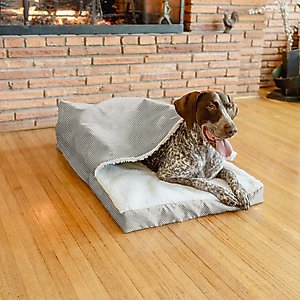 Snoozer Pet Products Forgiveness Cozy Cave Covered Dog & Cat Bed, Marmot Storm, Small