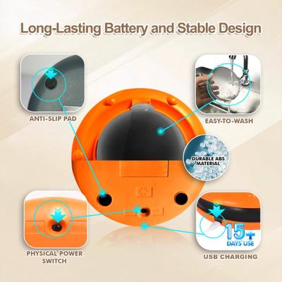 Show full view: Shele UFO Cat Treat Dispenser Toy, Orange slide 5 of 9