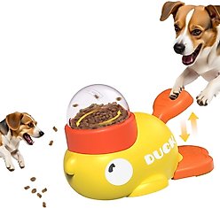 Shele Duck Shaped Dog & Cat Treat Dispenser Toy, Yellow