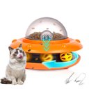 Shele UFO Cat Treat Dispenser Toy, Orange