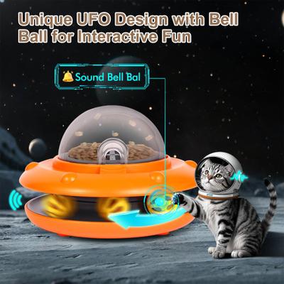 Show full view: Shele UFO Cat Treat Dispenser Toy, Orange slide 3 of 9