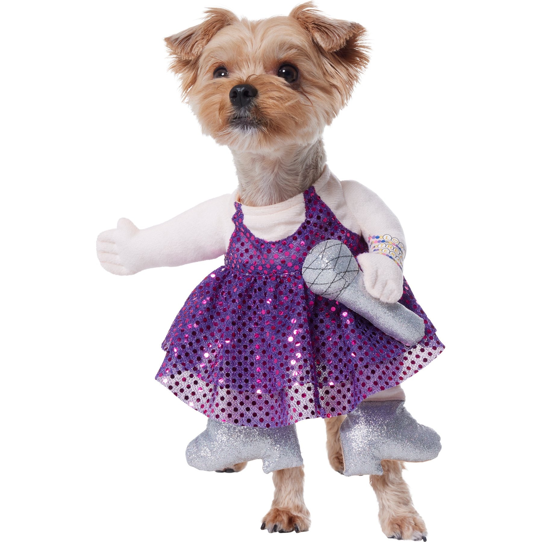 Frisco Front Walking Pop Star Dog Costume, X-Small