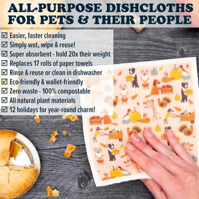 Show full view: Puppington Christmas Holidays Kitchen Towels, 12 count slide 3 of 8
