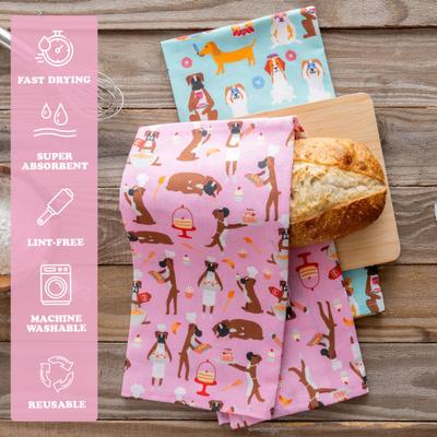 Show full view: Puppington Pastry Pups Kitchen Towels, 2 count slide 3 of 7