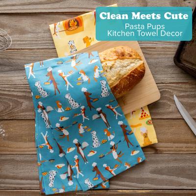 Show full view: Puppington Pasta Pups & Pizza Pawty Kitchen Towels, 2 count slide 2 of 6