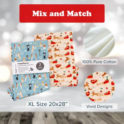 Show full view: Puppington Christmas Holiday Pups Kitchen Towels, 2 count slide 4 of 7