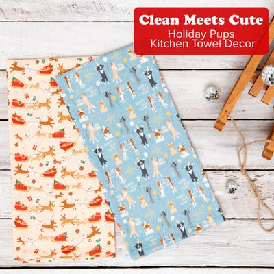 Show full view: Puppington Christmas Holiday Pups Kitchen Towels, 2 count slide 3 of 7