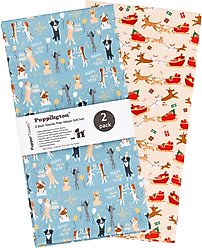 Puppington Christmas Holiday Pups Kitchen Towels, 2 count