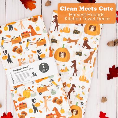 Show full view: Puppington Harvest Hounds Kitchen Towels, 2 count slide 3 of 7