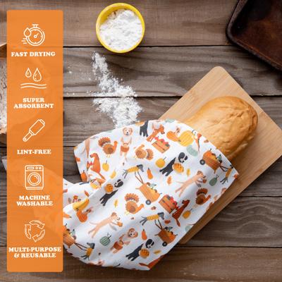 Show full view: Puppington Harvest Hounds Kitchen Towels, 2 count slide 2 of 7