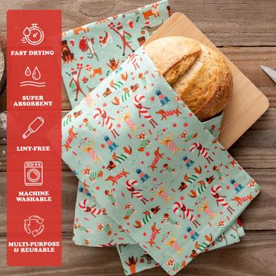 Show full view: Puppington Christmas Pups Kitchen Towels, 2 count slide 3 of 7