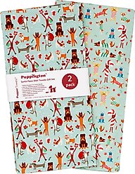 Puppington Christmas Pups Kitchen Towels, 2 count