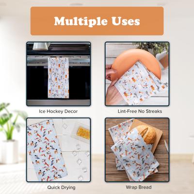 Show full view: Puppington Christmas Ice Pups Winter Woofs Kitchen Towels, 2 count slide 5 of 7