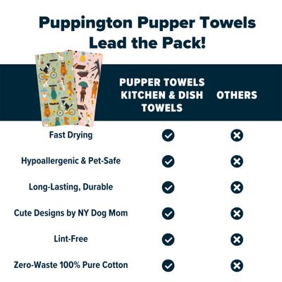 Show full view: Puppington Spring Pups Kitchen Towels, 2 count slide 6 of 7
