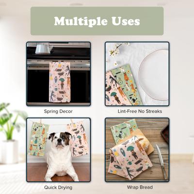 Show full view: Puppington Spring Pups Kitchen Towels, 2 count slide 5 of 7