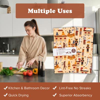 Show full view: Puppington Perky Pets Coffee Bar Kitchen Towels, 2 count slide 5 of 7
