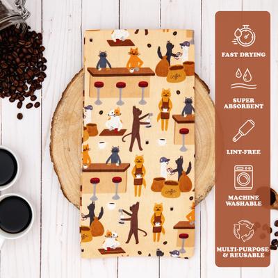 Show full view: Puppington Perky Pets Coffee Bar Kitchen Towels, 2 count slide 3 of 7