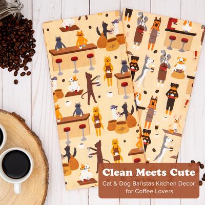 Show full view: Puppington Perky Pets Coffee Bar Kitchen Towels, 2 count slide 2 of 7