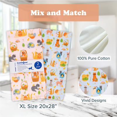 Show full view: Cattington Easter Kitties Kitchen Towels, 2 count slide 4 of 7