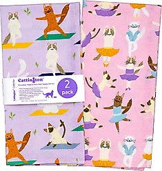 Cattington Pirouettes, Poses, & Purrs Kitchen Towels, 2 count slide 1 of 6