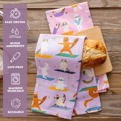 Show full view: Cattington Pirouettes, Poses, & Purrs Kitchen Towels, 2 count slide 3 of 7