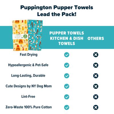 Show full view: Puppington Pasta Pups & Pizza Pawty Kitchen Towels, 2 count slide 6 of 6