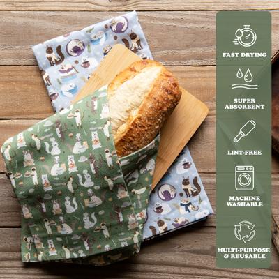 Show full view: Puppington Cozy Cooks Kitchen Towels, 2 count slide 2 of 7