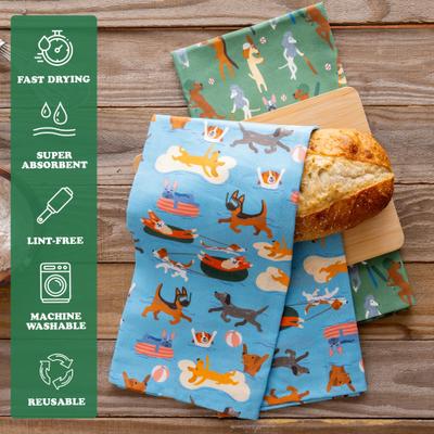 Show full view: Puppington Fastballs & Floaties Kitchen Towels, 2 count slide 3 of 7