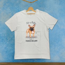 E&S PETS French Bulldog T-Shirt, Steel, Large slide 2 of 3