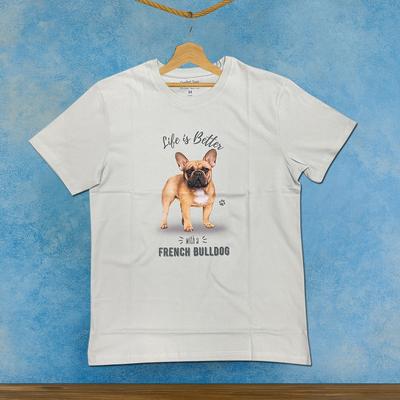 Show full view: E&S PETS French Bulldog T-Shirt, Steel, X-Large slide 3 of 3