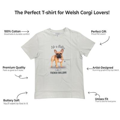 Show full view: E&S PETS French Bulldog T-Shirt, Steel, X-Large slide 2 of 3