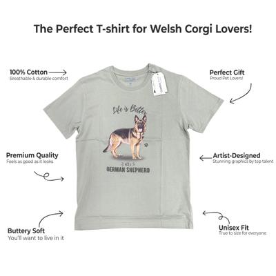 Show full view: E&S PETS German Shepherd T-Shirt, Green, Large slide 2 of 3