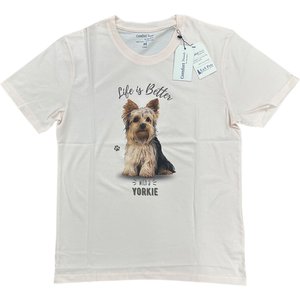 E&S PETS Yorkie T-Shirt, Pink, X-Large