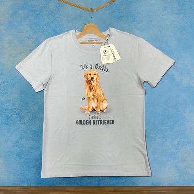 Show full view: E&S PETS Golden Retriever T-Shirt, Blue, X-Large slide 3 of 3