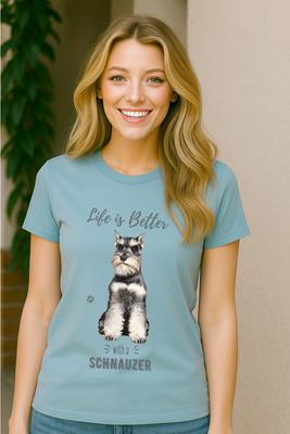 Show full view: E&S PETS Schnauzer T-Shirt, Blue, Medium slide 4 of 4