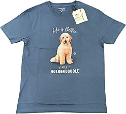 E&S PETS Goldendoodle T-Shirt, Blue, Large