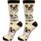 Show in main carousel: E&S PETS Bulldog Life Is Better Socks, Cream, one size slide 1 of 3