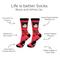 Show in main carousel: E&S PETS Black & White Cat Life Is Better Socks, Red, one size slide 2 of 3