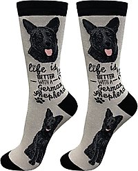 E&S PETS German Shepherd Life Is Better Socks, Grey, one size