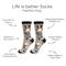Show in main carousel: E&S PETS Papillon Life Is Better Socks, Green, one size slide 2 of 3