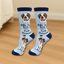 E&S PETS Saint Bernard Life Is Better Socks, Light Blue, one size slide 2 of 3