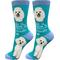 Show in main carousel: E&S PETS Poodle Life Is Better Socks, Turquoise, one size slide 1 of 3