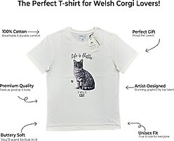 E&S PETS Silver Tabby Cat T-Shirt, Ivory, X-Large slide 2 of 3