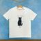 Show in main carousel: E&S PETS Black Cat T-Shirt, Ivory, Medium slide 3 of 3