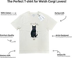 E&S PETS Black Cat T-Shirt, Ivory, X-Large slide 2 of 3